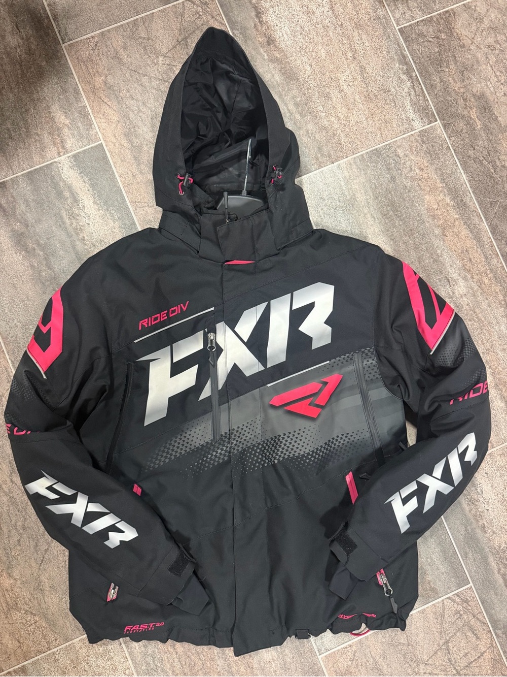 FXR Women’s Boost Ski Jacket with Pink Accents - Insulated Waterproof Hood